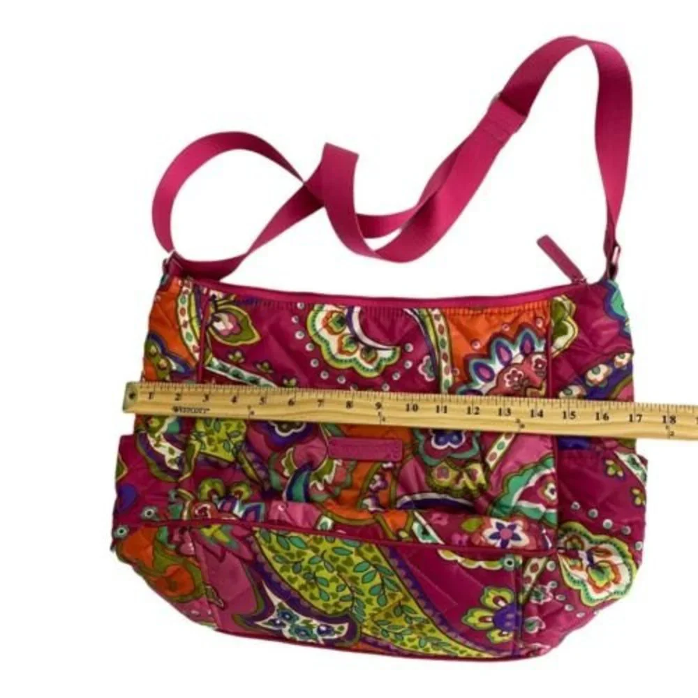 Vera Bradley Diaper Bag Stroll Along Pink Floral Shoulder Baby Bag